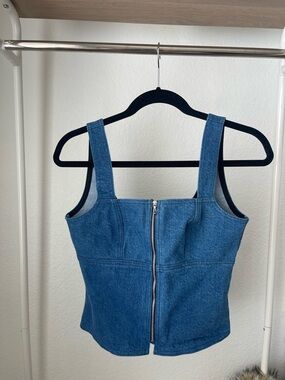 Rag & Bone Paula Zipper Denim Top Size XS